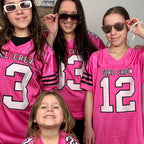Custom Pink White Classic Style Mesh Authentic Football Jersey