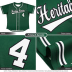 Custom Green Gold-White Classic Style Authentic Baseball Jersey