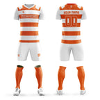 Custom Orange Casual Printing Sportswear Soccer Sets Jersey