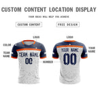 Custom White Navy Breathable Sport Soccer Tops Jersey