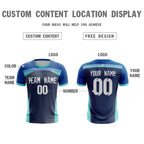 Custom Navy Breathable Sport Soccer Tops Jersey
