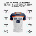 Custom White Navy Breathable Sport Soccer Tops Jersey