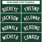 Custom Green White-Black Classic Style Authentic Baseball Jersey