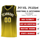 Custom Black Gold Gradient Fashion Sets Sports Stripe Uniform Basketball Jersey