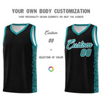 Custom Black Aqua Personalized Indians Pattern Sets Sports Uniform Basketball Jersey