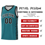 Custom Aqua Black Personalized Indians Pattern Sets Sports Uniform Basketball Jersey