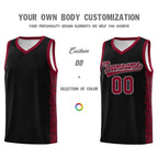Custom Black Crimson Personalized Indians Pattern Sets Sports Uniform Basketball Jersey