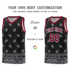 Custom Black Gray Personalized Cashew Pattern Sports Uniform Basketball Jersey