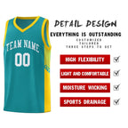 Custom Aqua White Side Stripe Fashion Sports Uniform Basketball Jersey