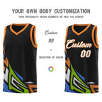 Custom Black Gradient Graffiti Pattern Sports Uniform Basketball Jersey