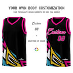 Custom Black Gradient Graffiti Pattern Sports Uniform Basketball Jersey