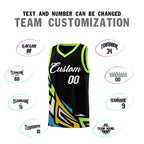 Custom Black Gradient Graffiti Pattern Sports Uniform Basketball Jersey
