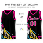 Custom Black Gradient Graffiti Pattern Sports Uniform Basketball Jersey
