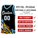 Custom Black Gradient Graffiti Pattern Sports Uniform Basketball Jersey