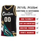 Custom Black Gradient Graffiti Pattern Sports Uniform Basketball Jersey