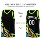 Custom Black Gradient Graffiti Pattern Sports Uniform Basketball Jersey