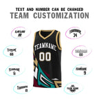 Custom Black Gradient Graffiti Pattern Sports Uniform Basketball Jersey