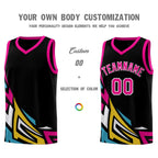 Custom Black Gradient Graffiti Pattern Sports Uniform Basketball Jersey