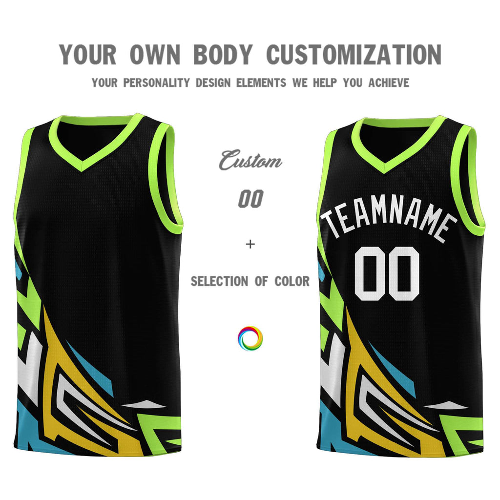 Custom Black Gradient Graffiti Pattern Sports Uniform Basketball Jersey