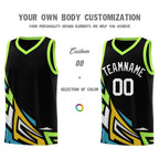 Custom Black Gradient Graffiti Pattern Sports Uniform Basketball Jersey