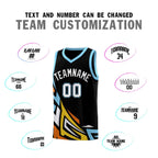 Custom Black Gradient Graffiti Pattern Sports Uniform Basketball Jersey