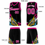 Custom Black Gradient Graffiti Pattern Sports Uniform Basketball Jersey
