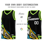 Custom Black Gradient Graffiti Pattern Sports Uniform Basketball Jersey