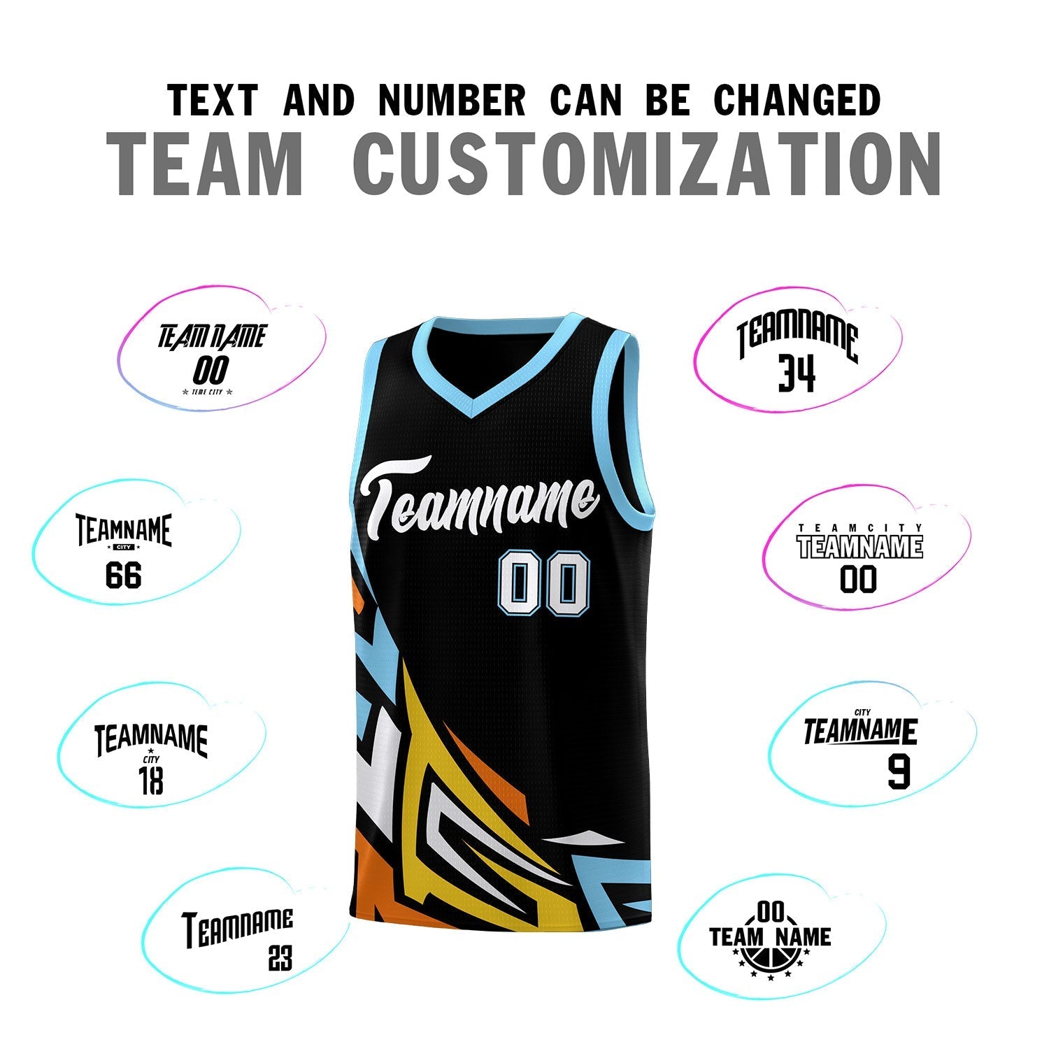 Custom Black Gradient Graffiti Pattern Sports Uniform Basketball Jersey