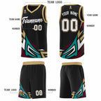 Custom Black Gradient Graffiti Pattern Sports Uniform Basketball Jersey
