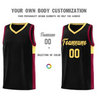 Custom Black Khaki-Crimson Side Two-Tone Classic Sports Uniform Basketball Jersey