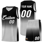 Custom Black Gray Gradient Fashion Sets Sports Uniform Basketball Jersey