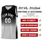 Custom Black Gray Gradient Fashion Sets Sports Uniform Basketball Jersey