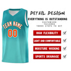 Custom Aqua Bright Green Gradient Fashion Sets Sports Uniform Basketball Jersey