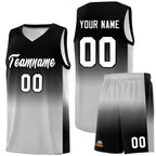Custom Black Gray Gradient Fashion Sets Sports Uniform Basketball Jersey