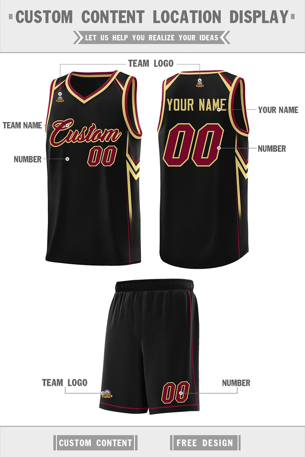 Custom Black Arrow Graffiti Pattern Sports Uniform Basketball Jersey