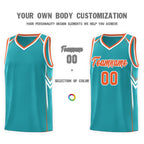 Custom Aqua Arrow Graffiti Pattern Sports Uniform Basketball Jersey