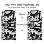 Custom Black Gray-White Personalized Camo Sets Sports Uniform Basketball Jersey