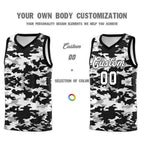 Custom Black Gray-White Personalized Camo Sets Sports Uniform Basketball Jersey