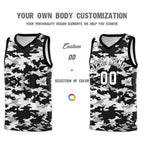 Custom Black Gray-White Personalized Camo Sets Sports Uniform Basketball Jersey