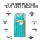 Custom Aqua White Star Graffiti Pattern Sets Sports Uniform Basketball Jersey