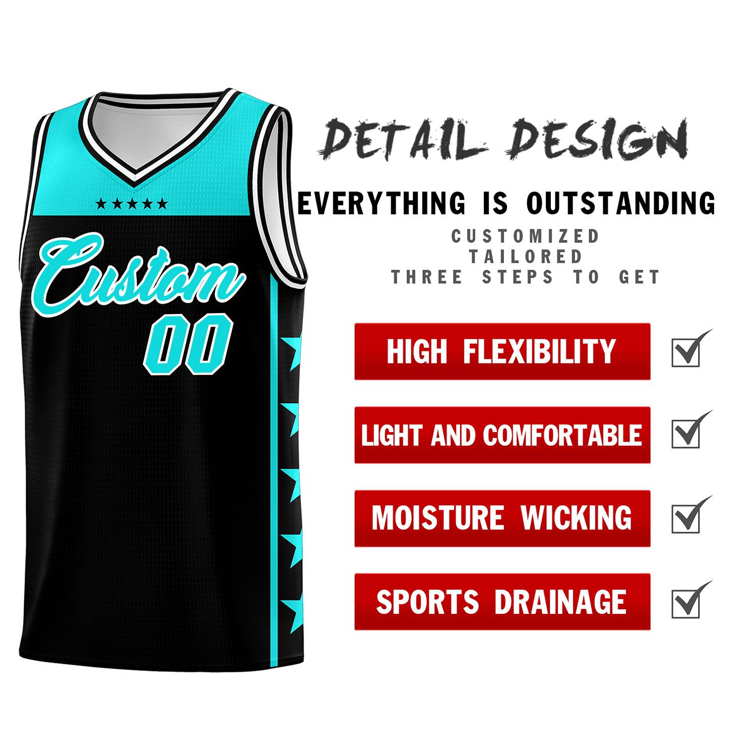 Custom Black Bright Green Personalized Star Pattern Sports Uniform Basketball Jersey