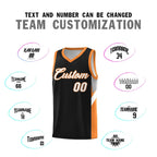 Custom Black Gold Orange Side Design Sets Sports Uniform Basketball Jersey