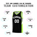 Custom Black Fluorescent Green Side Design Sets Sports Uniform Basketball Jersey