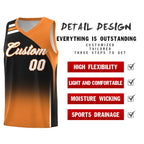 Custom Black Gold Orange Gradient Fashion Sets Sports Uniform Basketball Jersey