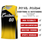 Custom Black Gold Gradient Fashion Sets Sports Uniform Basketball Jersey