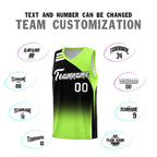 Custom Black Fluorescent Green Gradient Fashion Sets Sports Uniform Basketball Jersey