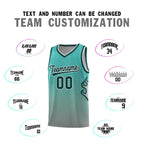 Custom Aqua Dark Gray-Midnight Green Flame Gradient Fashion Sports Uniform Basketball Jersey