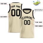 Custom Cream Sequined Tops Athletic Basketball Jersey