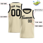 Custom Cream Sequined Tops Athletic Basketball Jersey