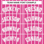 Custom Pink White Stripe Fashion Design Full Button Authentic Baseball Jersey